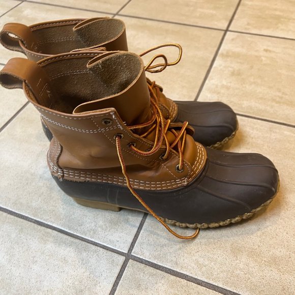 L.L. Bean Other - L.L Bean Classic * Duck Boots Brown Tan Leather Winter Boots Sz 9 Mens